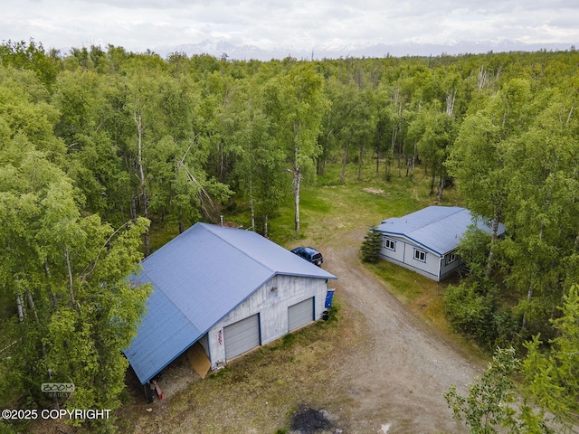 1801 W That Rd, Wasilla, AK 99623 - aerial view of property and surrounding area featuring a forest