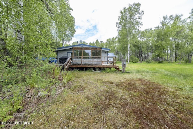 1801 W That Rd, Wasilla, AK 99623 - view of yard with a deck