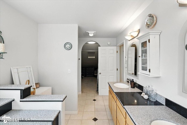 48350 Lakeside Ave, Soldotna, AK 99669 - full bath featuring vanity and tile patterned flooring