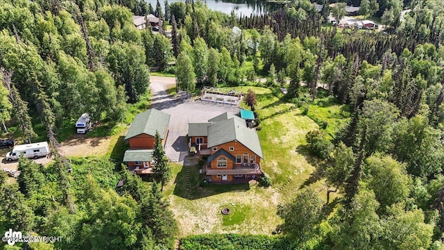 48350 Lakeside Ave, Soldotna, AK 99669 - aerial overview of property's location with a heavily wooded area