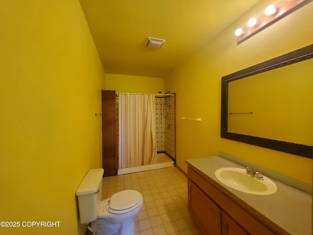 35196 Nordic Ct, Anchor Point, AK 99556 - bathroom with tile patterned floors, vanity, and curtained shower
