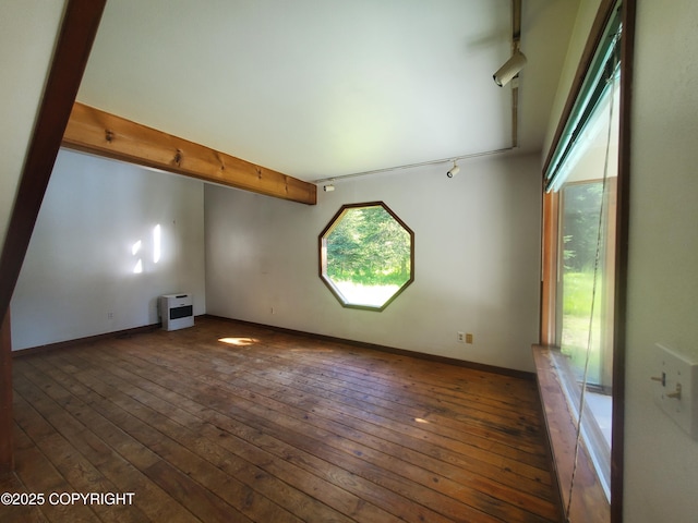 35196 Nordic Ct, Anchor Point, AK 99556 - spare room with dark wood-type flooring and heating unit