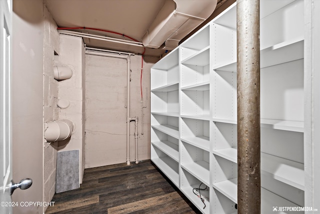 1334 K St, Anchorage, AK 99501 - walk in closet with dark wood-style floors