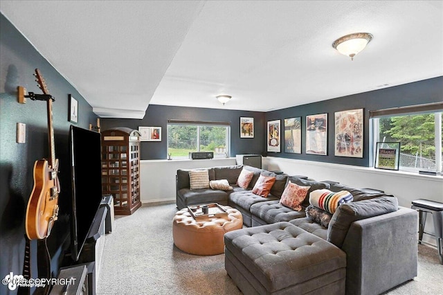 21009 River Park Dr, Eagle River, AK 99577 - carpeted living room featuring baseboards