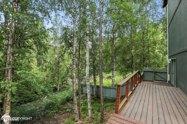 21009 River Park Dr, Eagle River, AK 99577 - wooden deck with a gate