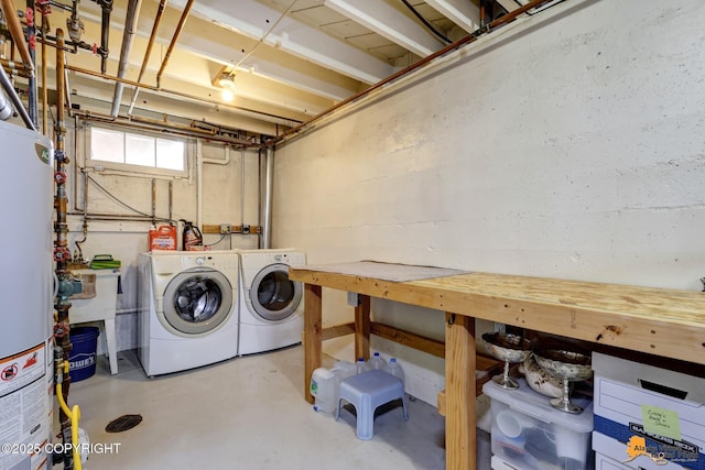 326 W 10th Ave, Anchorage, AK 99501 - laundry room with washer and clothes dryer and gas water heater