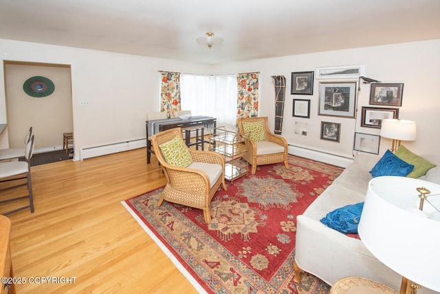 326 W 10th Ave, Anchorage, AK 99501 - living area with wood finished floors and a baseboard radiator