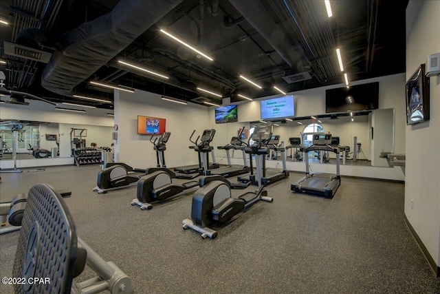 view of workout area