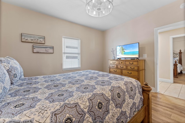 view of tiled bedroom