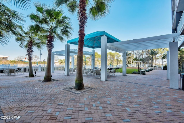 surrounding community featuring a pergola