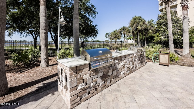 view of patio / terrace with area for grilling and grilling area