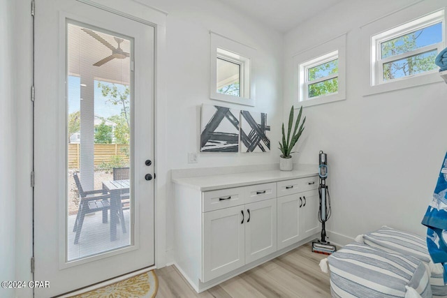 entryway featuring light hardwood / wood-style flooring