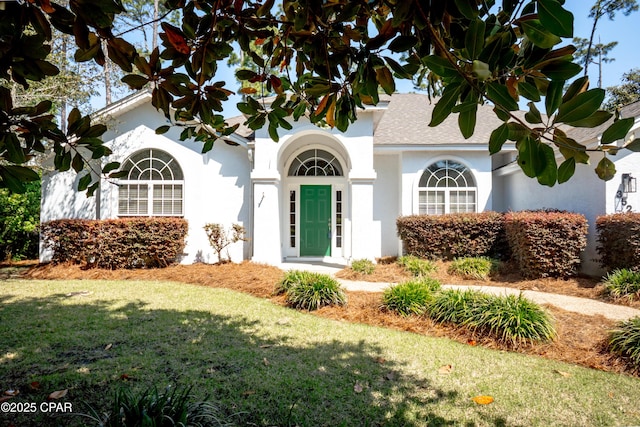 3522 Fox Run Blvd, Panama City, FL 32408 - entrance to property with a yard and stucco siding