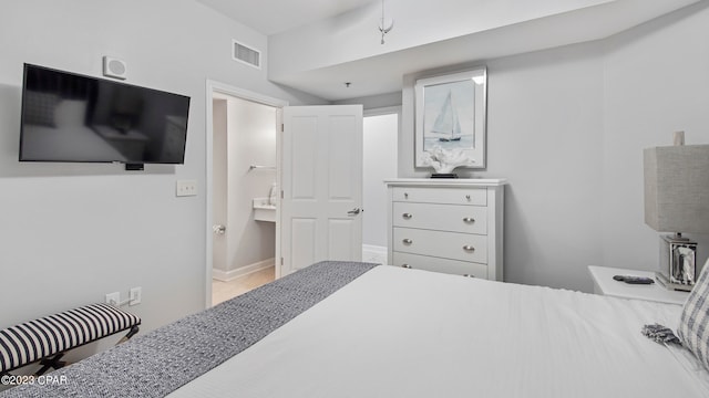 view of tiled bedroom