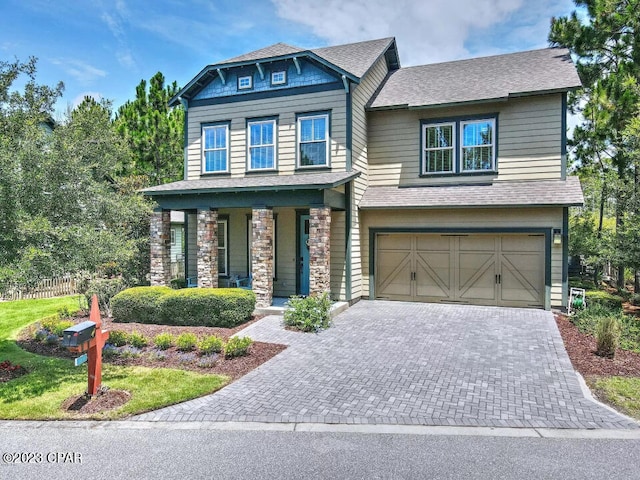 view of front of house featuring a garage