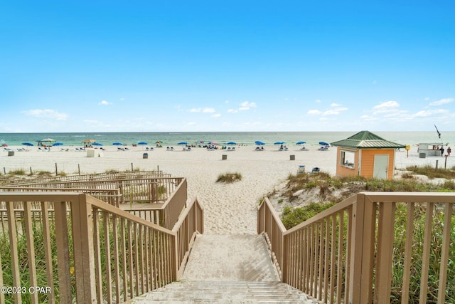 property view of water with a view of the beach