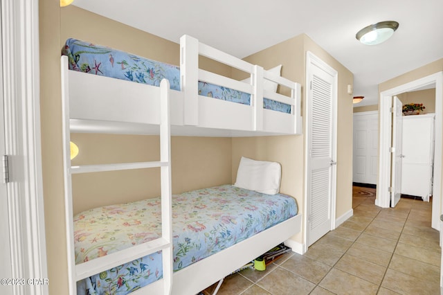 view of tiled bedroom