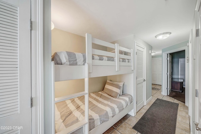 view of tiled bedroom