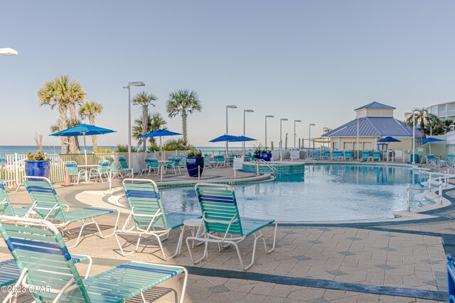 view of pool with a patio