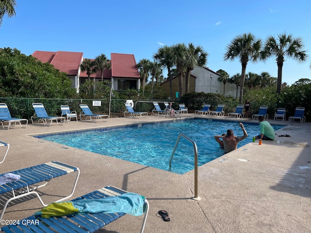 view of pool with a patio