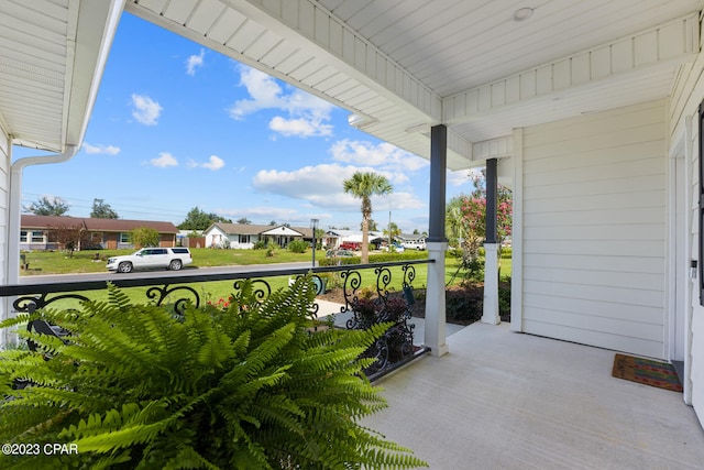 balcony with a porch