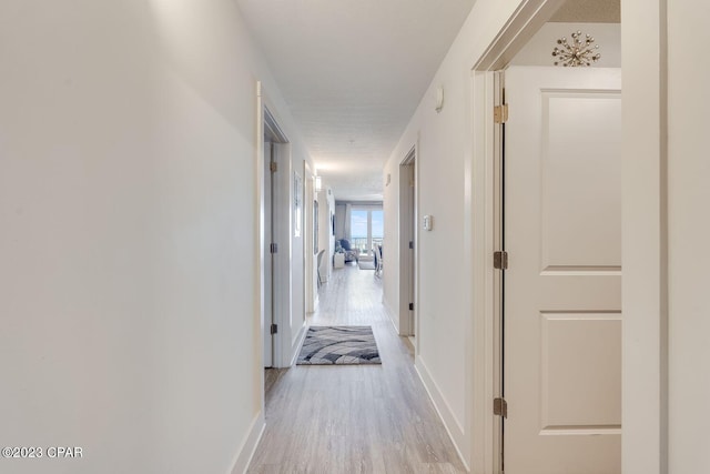 hallway featuring light hardwood / wood-style floors