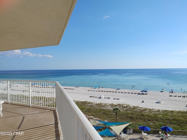 water view featuring a beach view