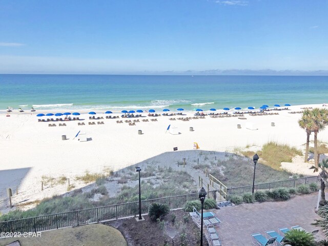 water view with a view of the beach