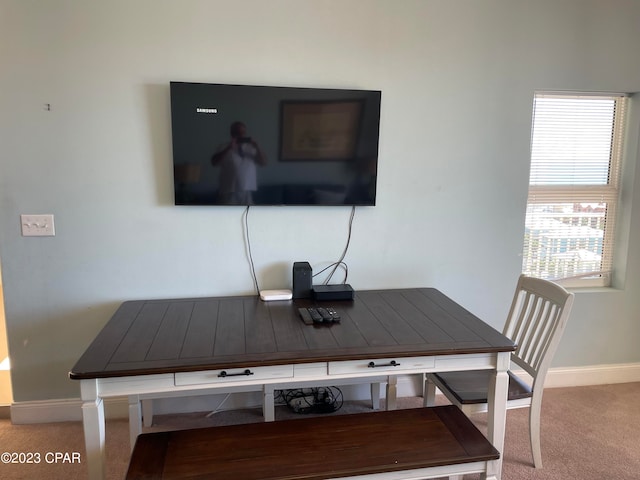 view of carpeted office