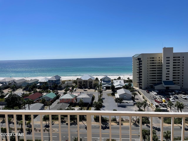 property view of water with a view of the beach