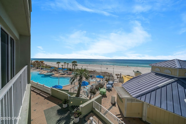 water view featuring a beach view