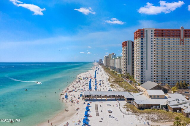 water view featuring a beach view