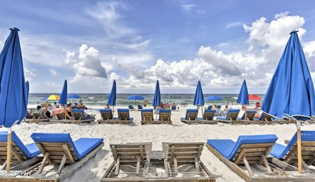 water view featuring a beach view