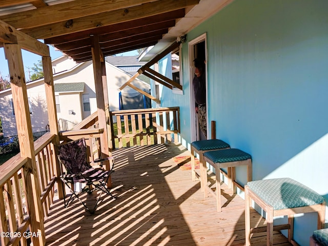 view of wooden terrace