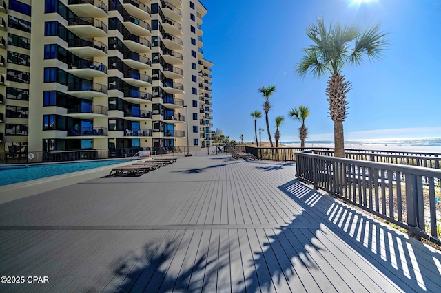 9850 S Thomas Dr Unit 211E, Panama City Beach, FL 32408 - deck featuring a water view