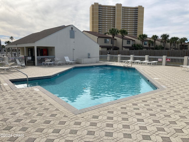 view of pool with a patio area