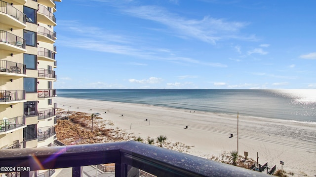 water view with a view of the beach