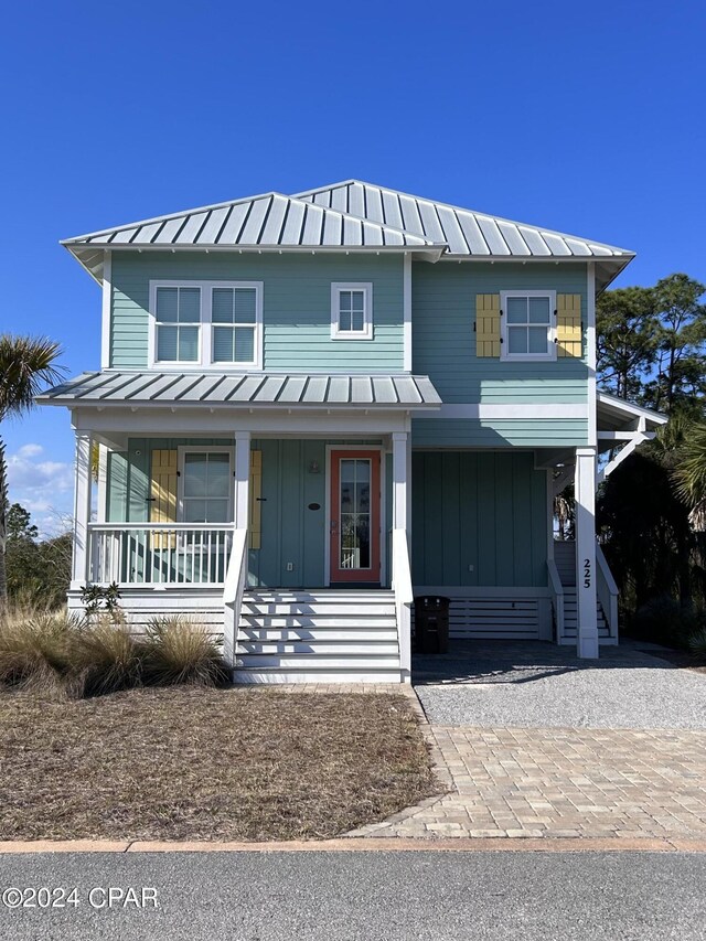 view of front of house with a porch