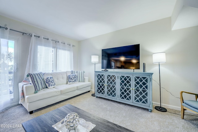 view of carpeted living room