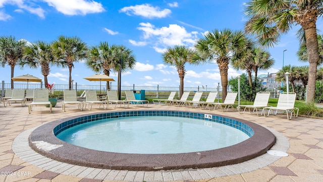 view of pool with a patio