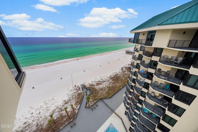 water view with a view of the beach