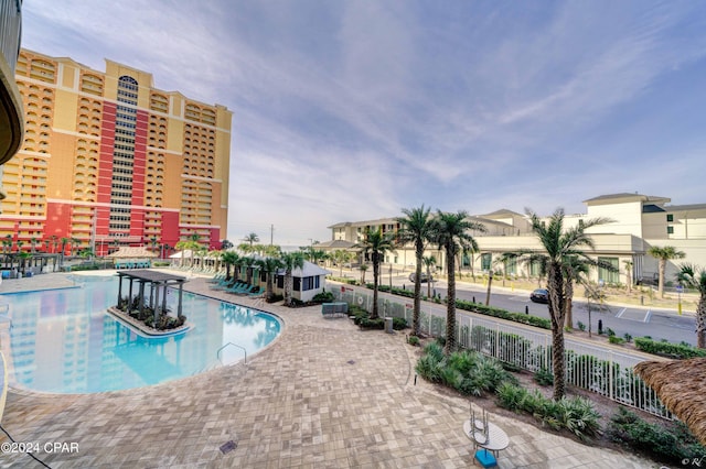 view of pool with a patio