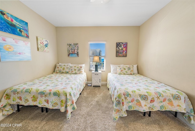 bedroom with carpet floors