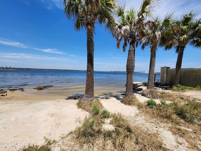 water view featuring a beach view