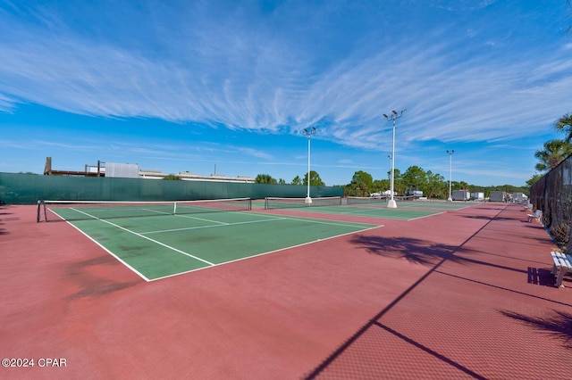 view of tennis court