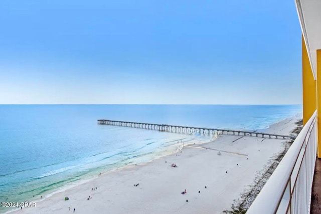 water view featuring a beach view