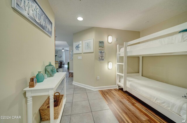 bedroom with light hardwood / wood-style flooring