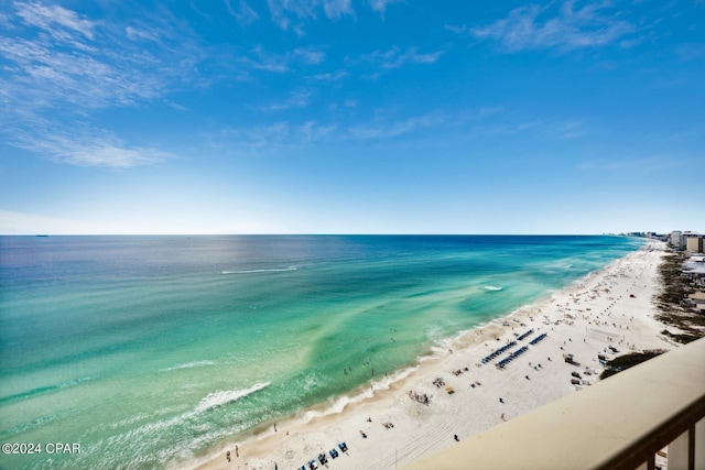 property view of water with a view of the beach