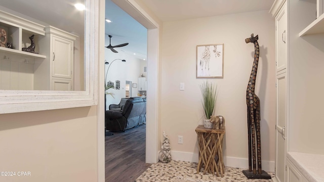 interior space with light hardwood / wood-style floors