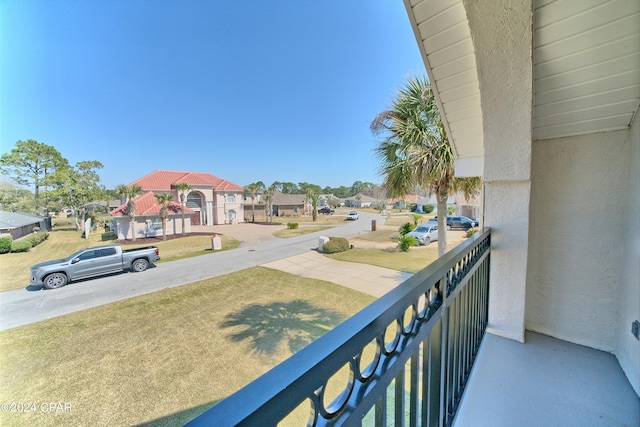 balcony featuring a residential view